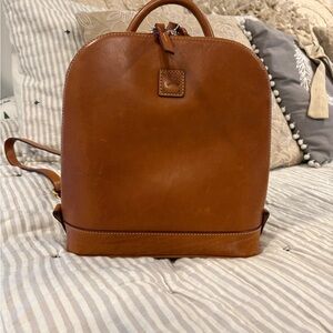 Elegant Brown Leather Backpack